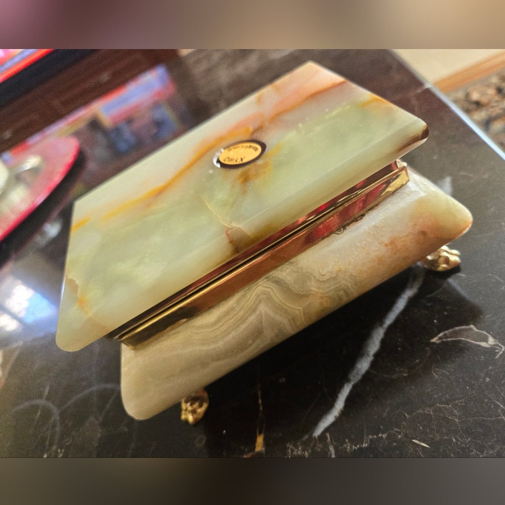 One of a kind ONYX Stone Trinket Box